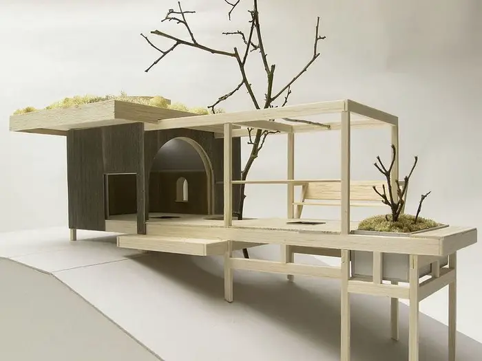 Tea House with Hanging Garden by A1 Architects