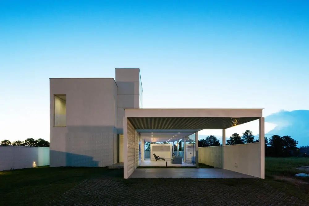 Two rectangular volumes make up the InOut House creating a distinct separation between private and public spaces.