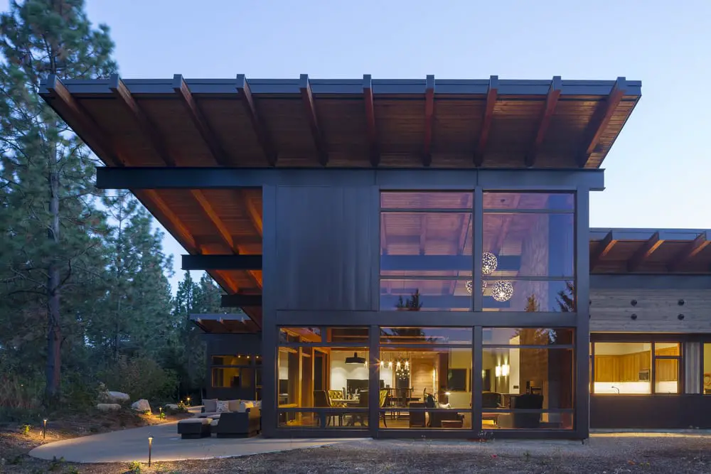 Tumble Creek Cabin is a "net-zero" home that provides warm and comfortable living spaces.